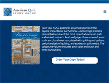 Tablet Screenshot of americanquiltstudygroup.org